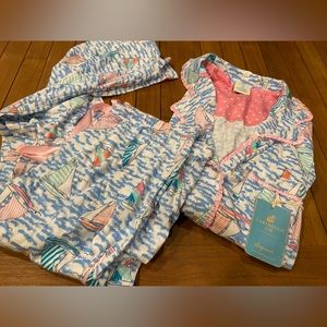 NWT Caribbean Joe Sailboat pajama set